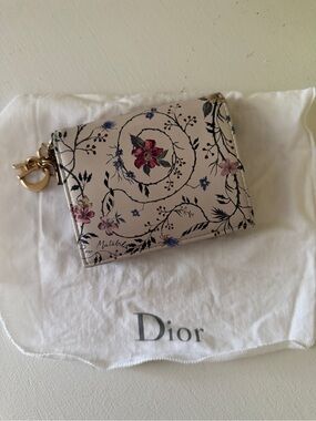 RARE Lady Dior Floral Bi-Fold Wallet